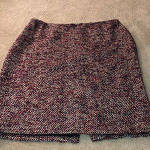 Talbots Multicolor Herringbone Skirt